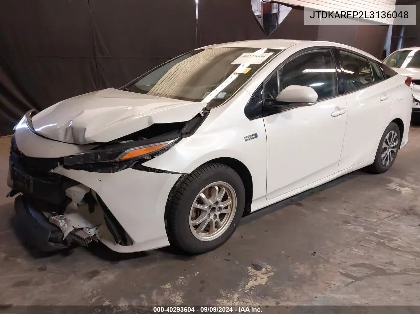 2020 Toyota Prius Prime Xle VIN: JTDKARFP2L3136048 Lot: 40293604