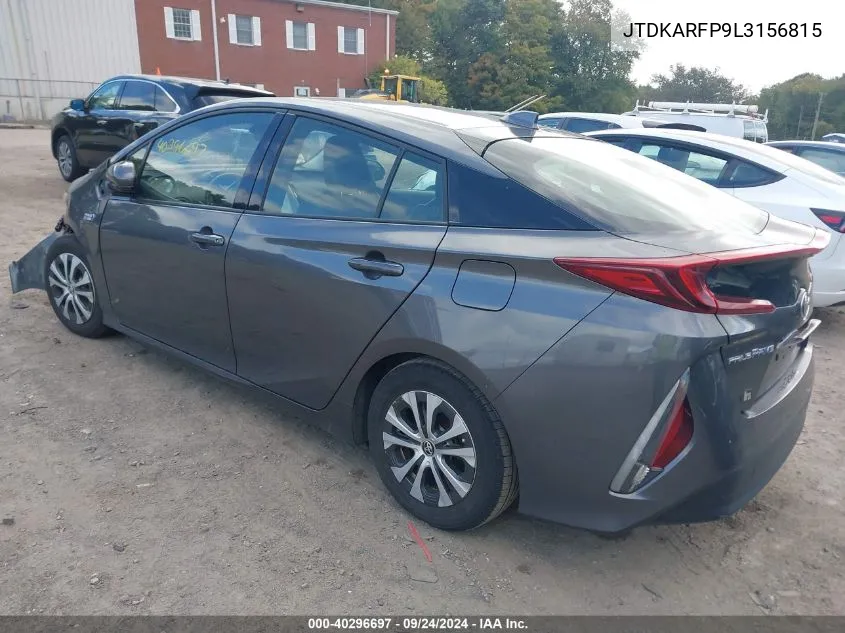 2020 Toyota Prius Prime Xle VIN: JTDKARFP9L3156815 Lot: 40296697