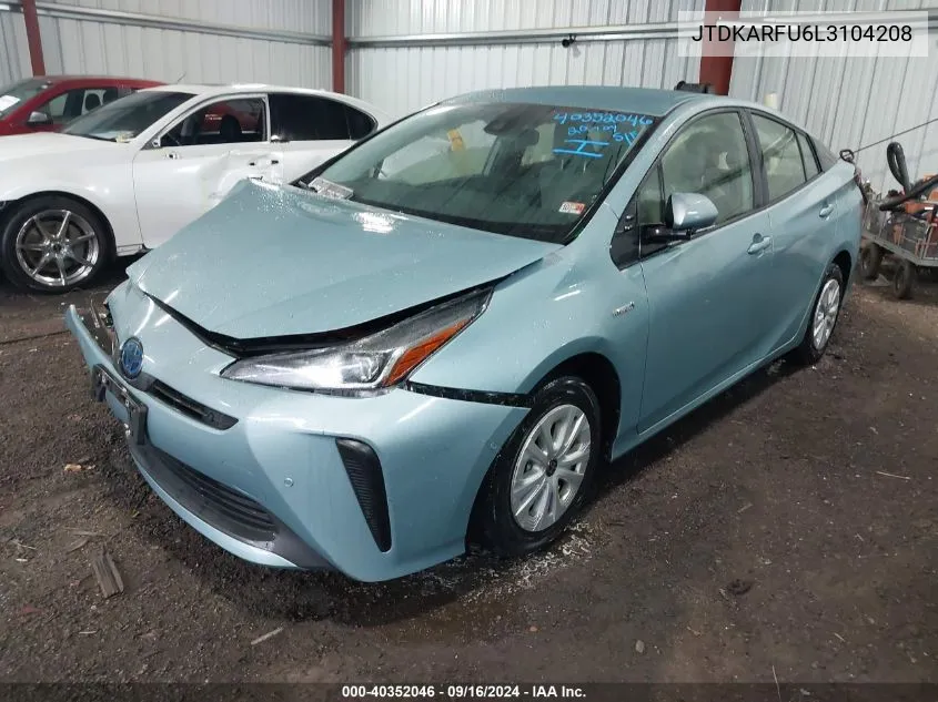 JTDKARFU6L3104208 2020 Toyota Prius Le