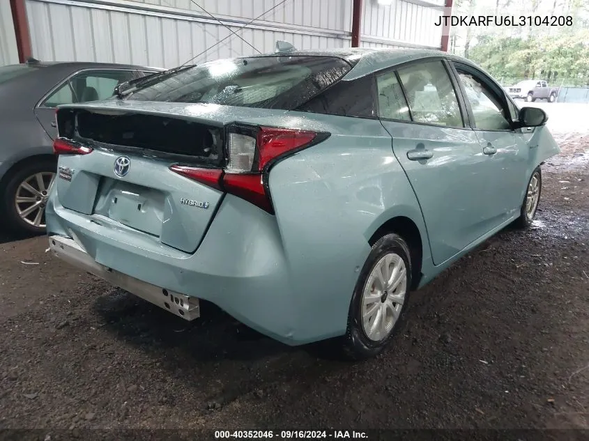 JTDKARFU6L3104208 2020 Toyota Prius Le