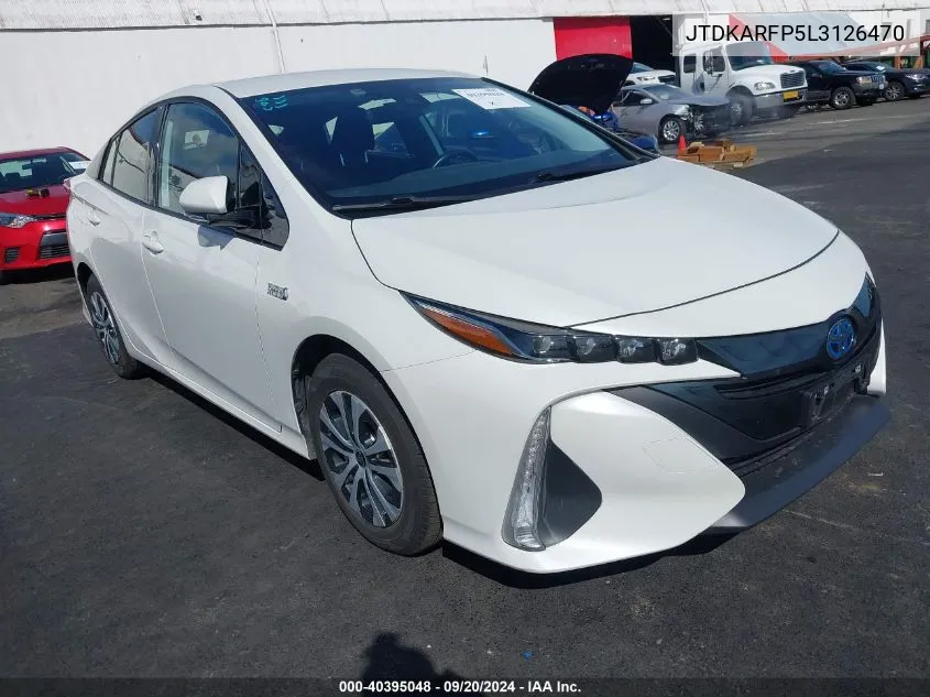 2020 Toyota Prius Prime Le VIN: JTDKARFP5L3126470 Lot: 40395048