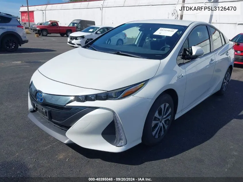 2020 Toyota Prius Prime Le VIN: JTDKARFP5L3126470 Lot: 40395048