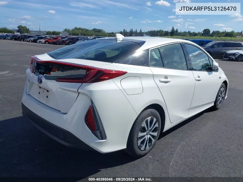 2020 Toyota Prius Prime Le VIN: JTDKARFP5L3126470 Lot: 40395048