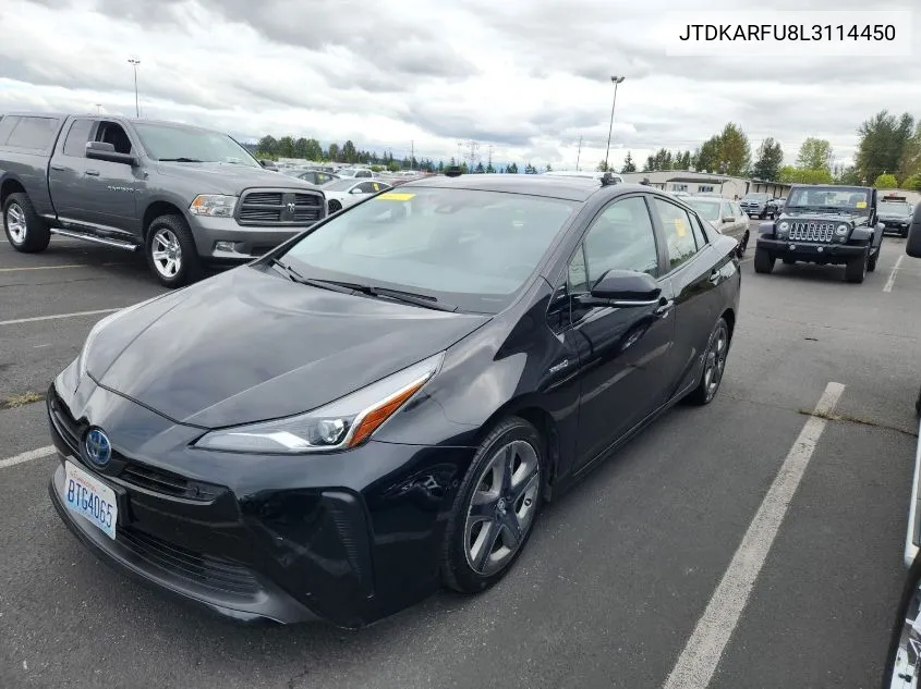 JTDKARFU8L3114450 2020 Toyota Prius Xle