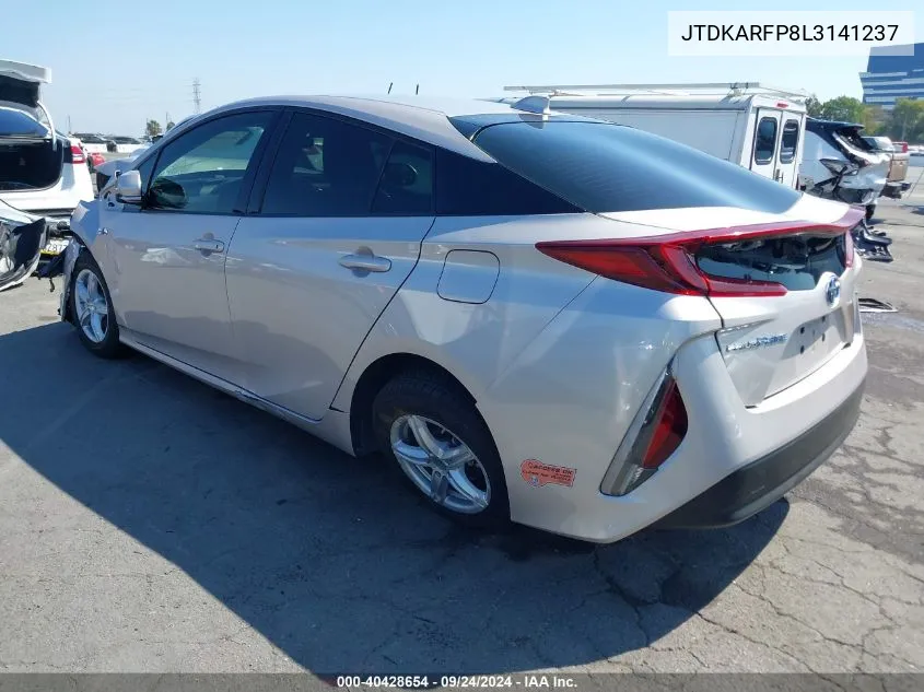 2020 Toyota Prius Prime Xle VIN: JTDKARFP8L3141237 Lot: 40428654