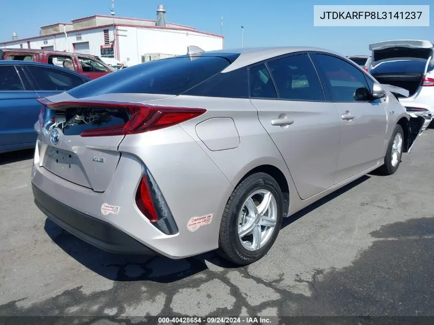 2020 Toyota Prius Prime Xle VIN: JTDKARFP8L3141237 Lot: 40428654