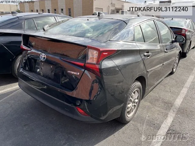 2020 Toyota Prius Xle VIN: JTDKARFU9L3112240 Lot: 40434416