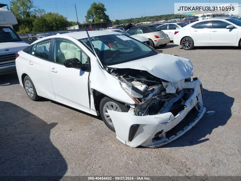 JTDKARFU3L3110595 2020 Toyota Prius Le