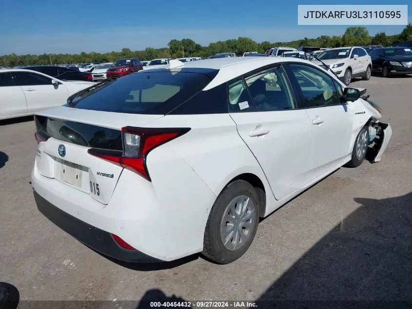 JTDKARFU3L3110595 2020 Toyota Prius Le