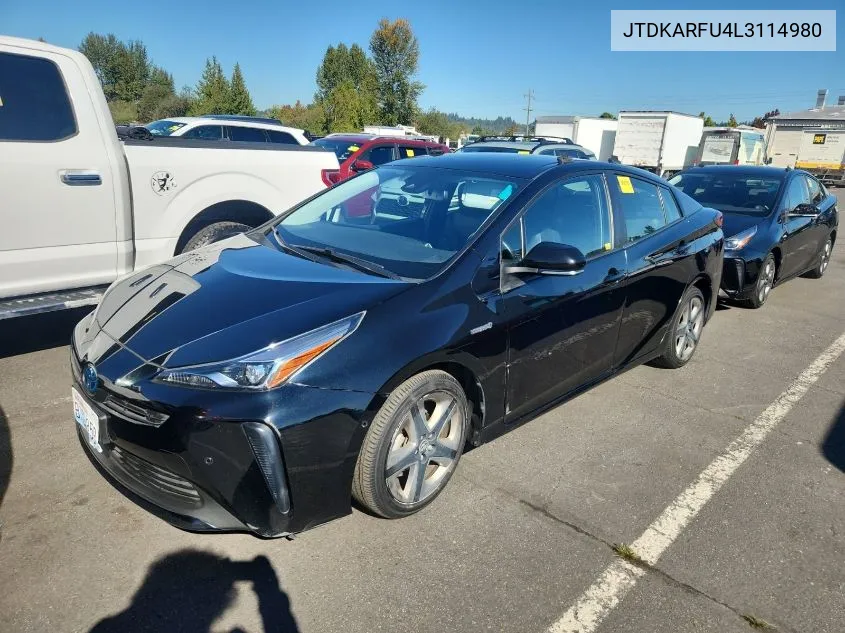 JTDKARFU4L3114980 2020 Toyota Prius L/Le/Xle/Limited