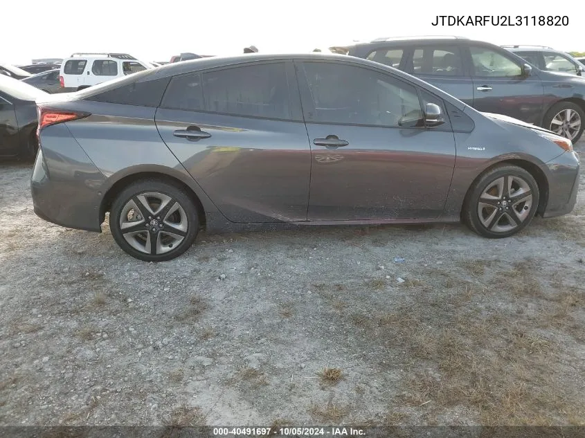 2020 Toyota Prius L/Le/Xle/Limited VIN: JTDKARFU2L3118820 Lot: 40491697