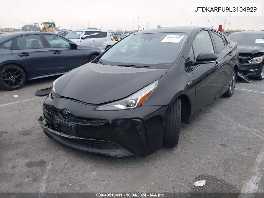 2020 Toyota Prius Xle VIN: JTDKARFU9L3104929 Lot: 40519431