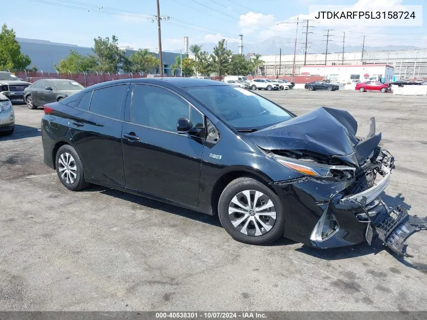 2020 Toyota Prius Prime Le VIN: JTDKARFP5L3158724 Lot: 40538301