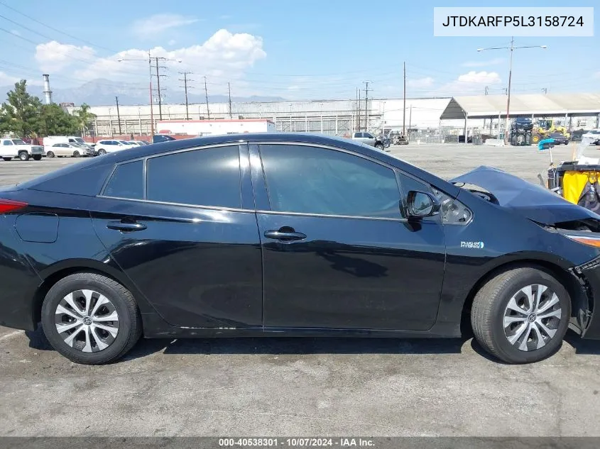 2020 Toyota Prius Prime Le VIN: JTDKARFP5L3158724 Lot: 40538301