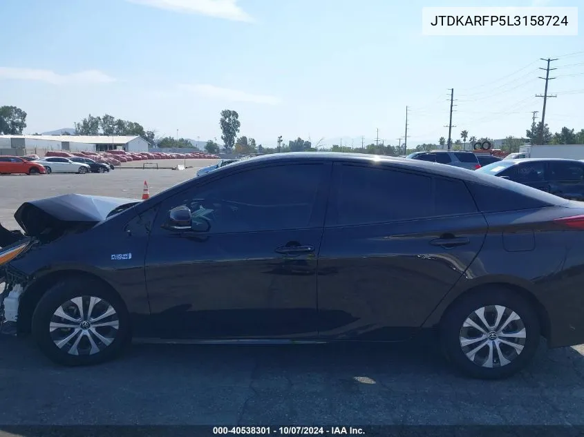 2020 Toyota Prius Prime Le VIN: JTDKARFP5L3158724 Lot: 40538301