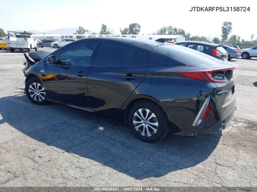 2020 Toyota Prius Prime Le VIN: JTDKARFP5L3158724 Lot: 40538301