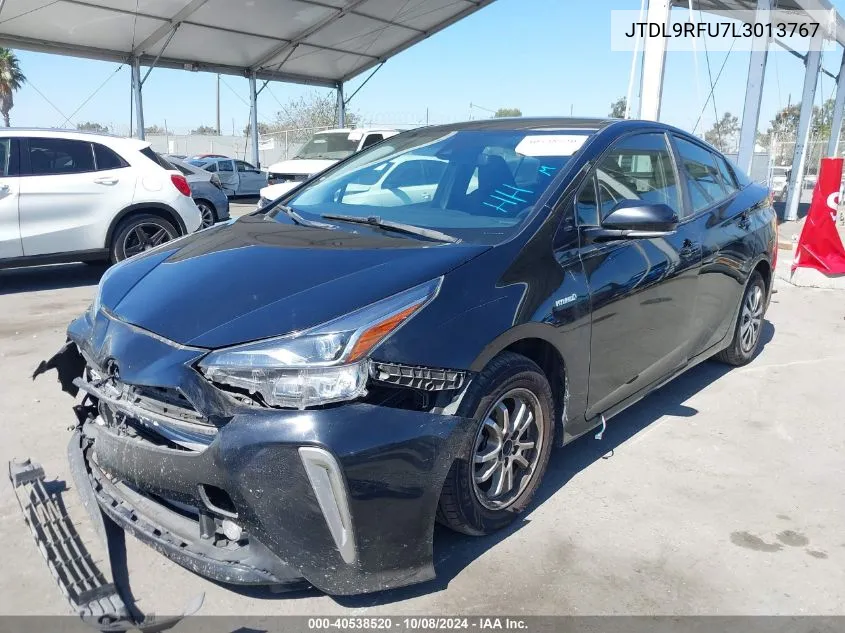 2020 Toyota Prius Le VIN: JTDL9RFU7L3013767 Lot: 40538520