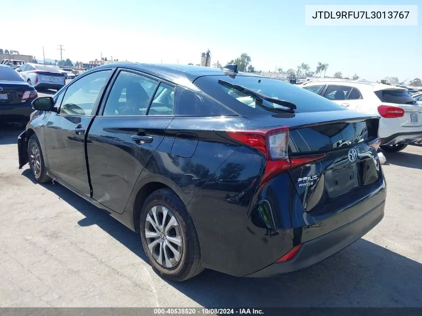 2020 Toyota Prius Le VIN: JTDL9RFU7L3013767 Lot: 40538520