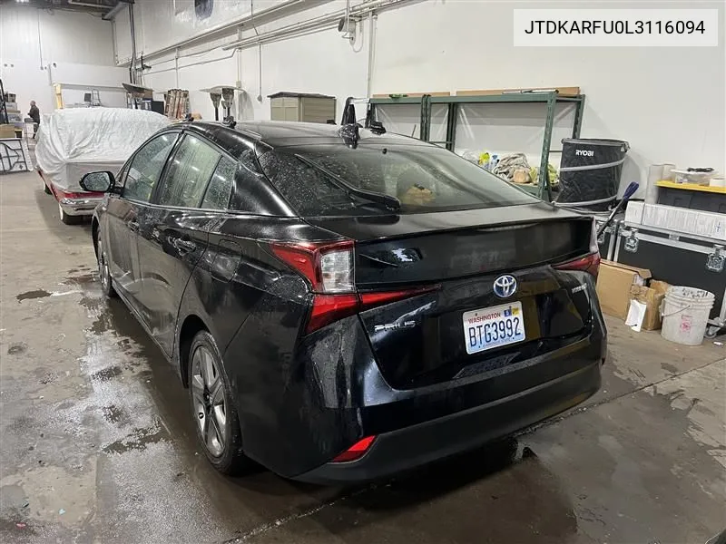 2020 Toyota Prius Xle VIN: JTDKARFU0L3116094 Lot: 40613751