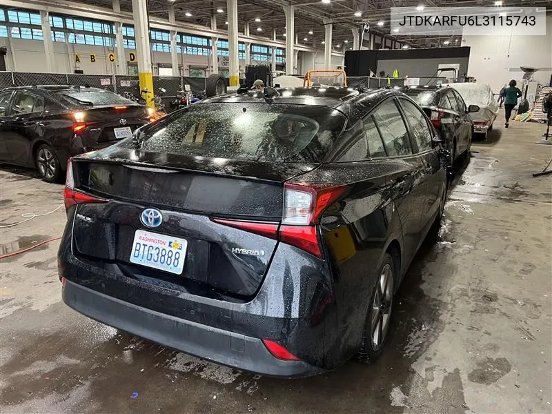 2020 Toyota Prius Xle VIN: JTDKARFU6L3115743 Lot: 40613754