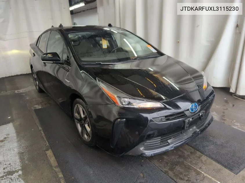 2020 Toyota Prius Xle VIN: JTDKARFUXL3115230 Lot: 40613755