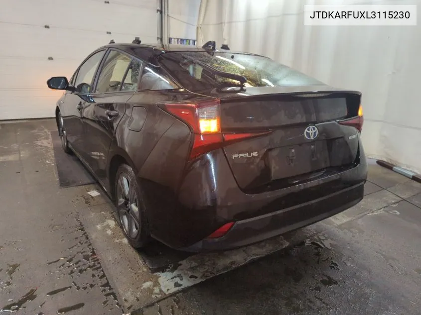 2020 Toyota Prius Xle VIN: JTDKARFUXL3115230 Lot: 40613755