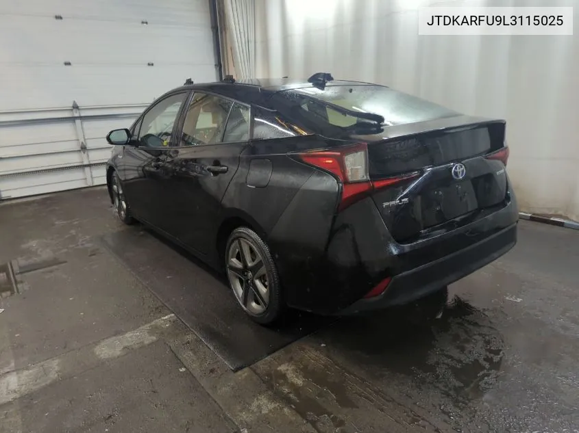 2020 Toyota Prius Xle VIN: JTDKARFU9L3115025 Lot: 40613757