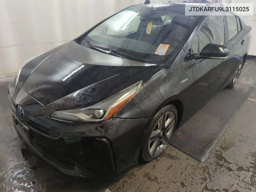 2020 Toyota Prius Xle VIN: JTDKARFU9L3115025 Lot: 40613757