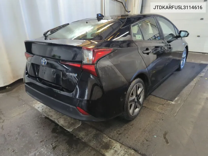 2020 Toyota Prius Xle VIN: JTDKARFU5L3114616 Lot: 40613758