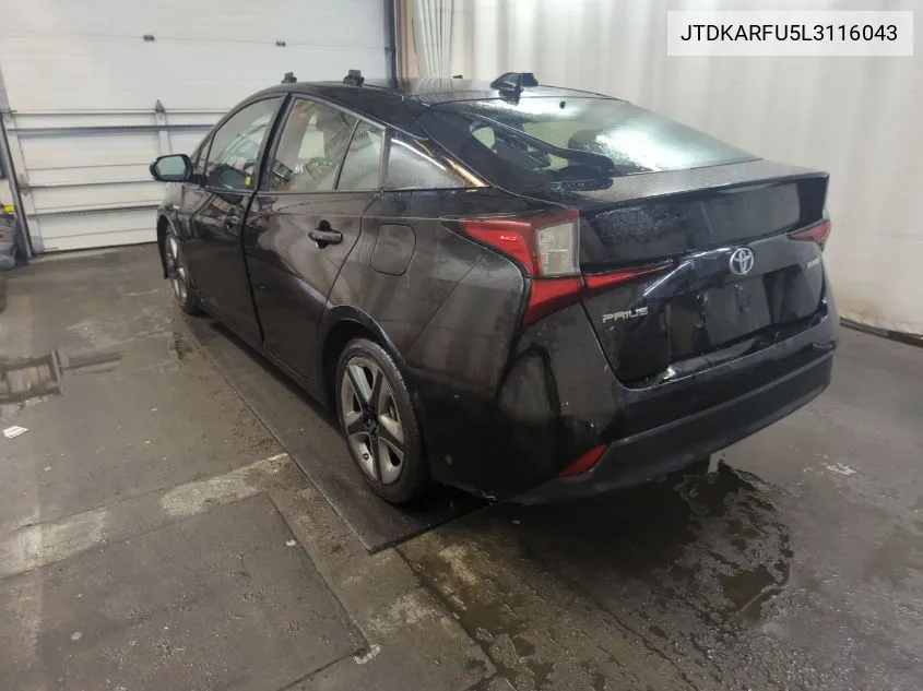 2020 Toyota Prius Xle VIN: JTDKARFU5L3116043 Lot: 40613760