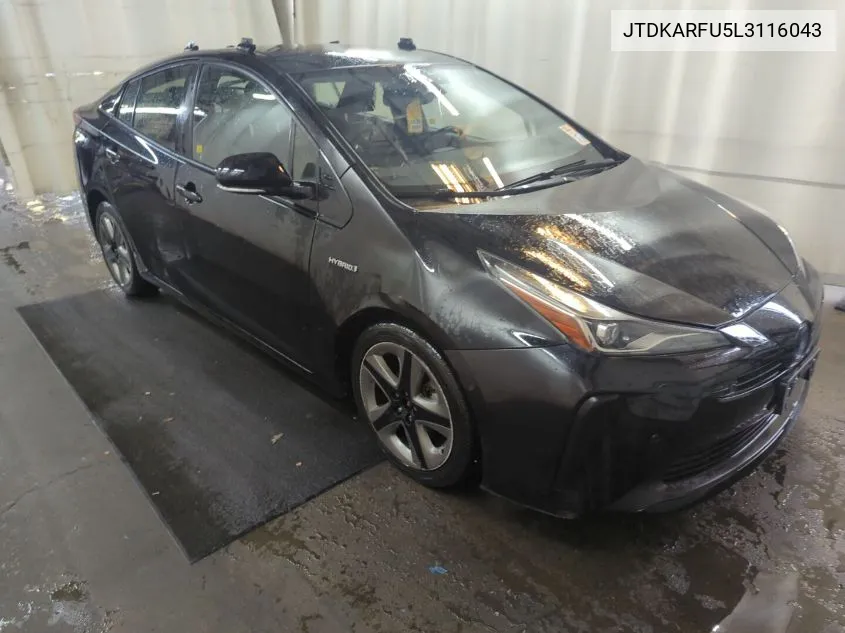 2020 Toyota Prius Xle VIN: JTDKARFU5L3116043 Lot: 40613760