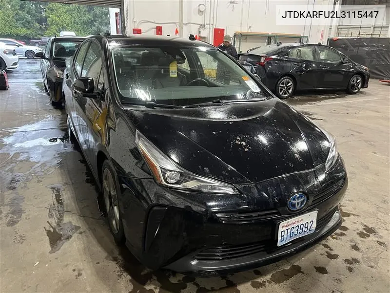 2020 Toyota Prius Xle VIN: JTDKARFU2L3115447 Lot: 40613761