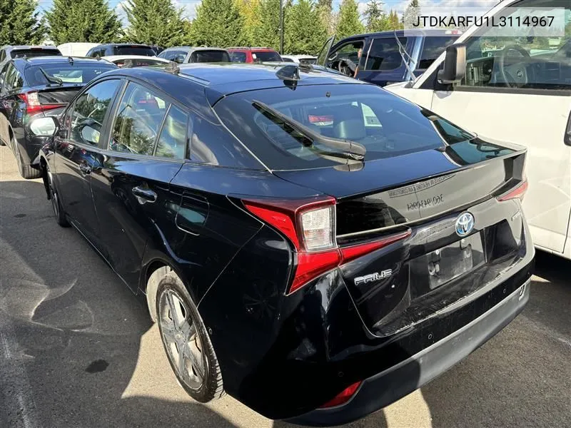 2020 Toyota Prius Xle VIN: JTDKARFU1L3114967 Lot: 40613766