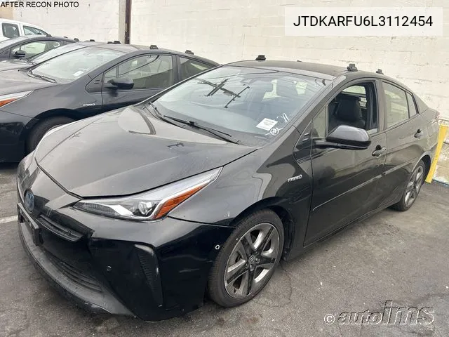 2020 Toyota Prius Xle VIN: JTDKARFU6L3112454 Lot: 40613801