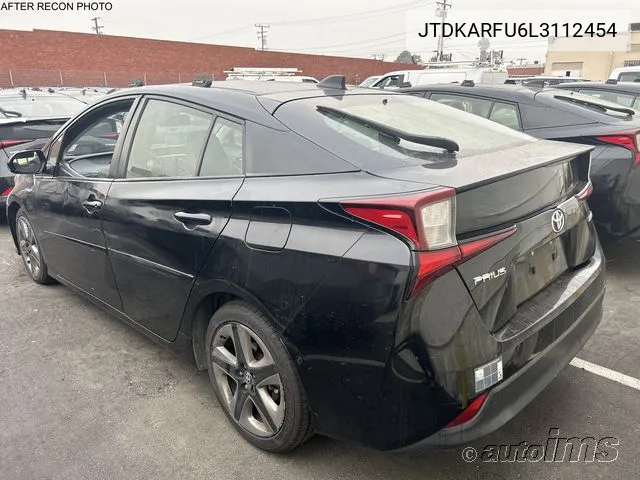 2020 Toyota Prius Xle VIN: JTDKARFU6L3112454 Lot: 40613801