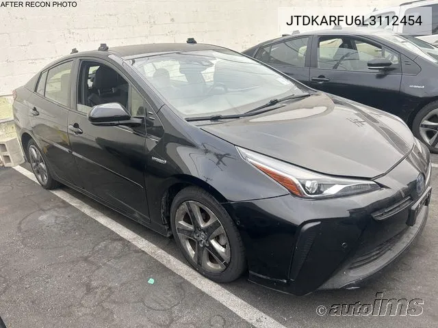 2020 Toyota Prius Xle VIN: JTDKARFU6L3112454 Lot: 40613801