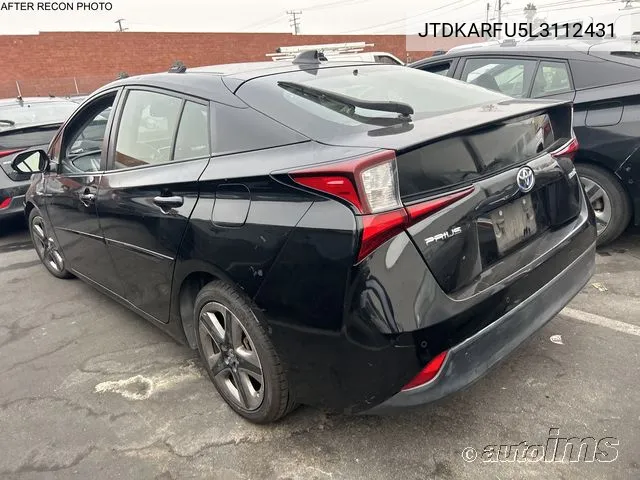 2020 Toyota Prius Xle VIN: JTDKARFU5L3112431 Lot: 40613802