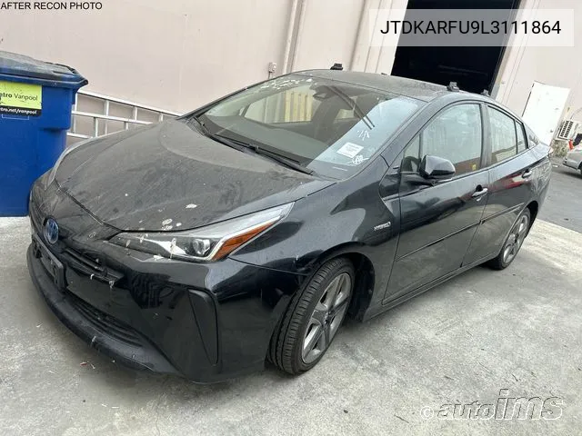 2020 Toyota Prius Xle VIN: JTDKARFU9L3111864 Lot: 40613804