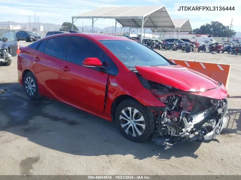 2020 Toyota Prius Prime Xle VIN: JTDKARFPXL3136444 Lot: 40664616