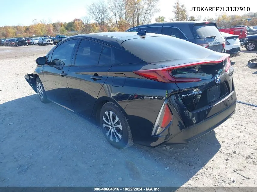 2020 Toyota Prius Prime Limited VIN: JTDKARFP7L3137910 Lot: 40664816