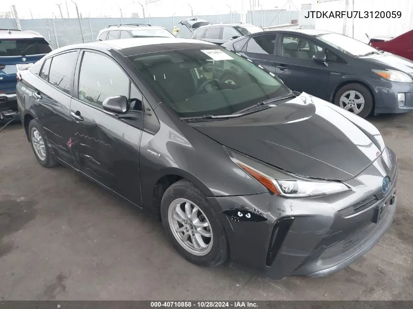 2020 Toyota Prius L Eco VIN: JTDKARFU7L3120059 Lot: 40710858