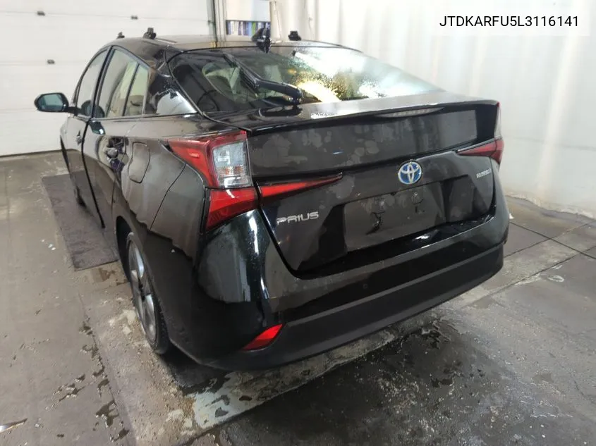 2020 Toyota Prius Xle VIN: JTDKARFU5L3116141 Lot: 40733483