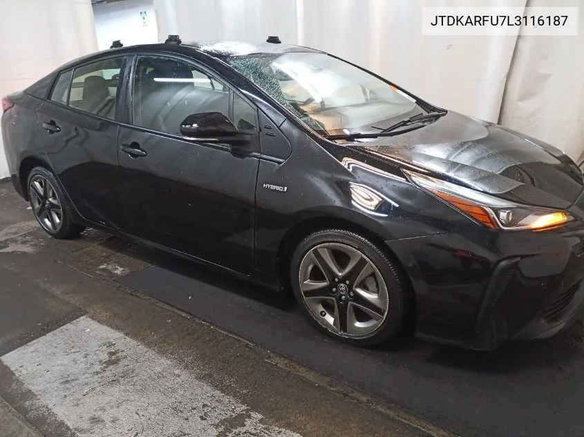 2020 Toyota Prius L/Le/Xle/Limited VIN: JTDKARFU7L3116187 Lot: 40782382