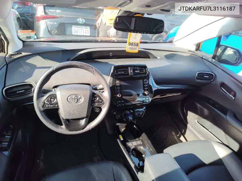 2020 Toyota Prius L/Le/Xle/Limited VIN: JTDKARFU7L3116187 Lot: 40782382