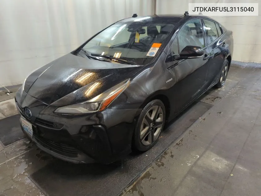 2020 Toyota Prius L/Le/Xle/Limited VIN: JTDKARFU5L3115040 Lot: 40782478