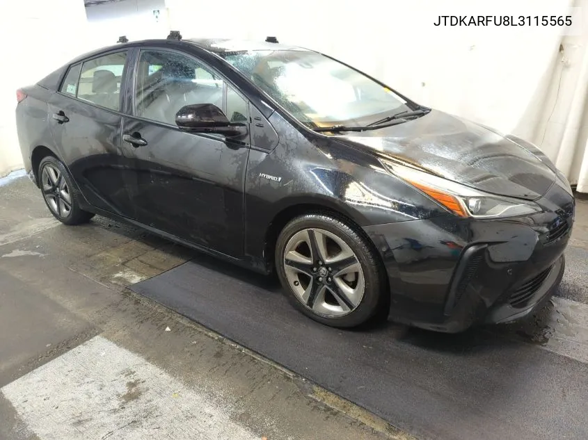 2020 Toyota Prius L/Le/Xle/Limited VIN: JTDKARFU8L3115565 Lot: 40782606