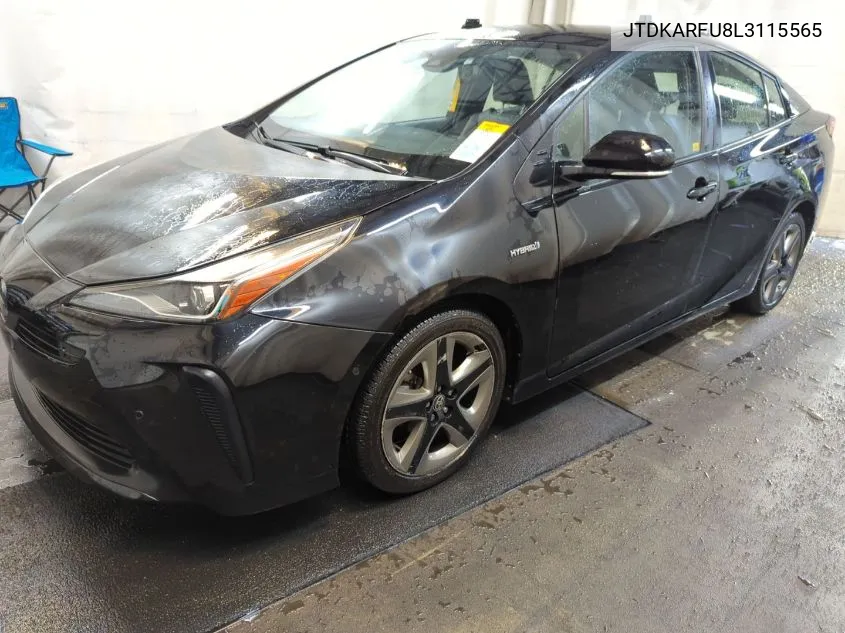 2020 Toyota Prius L/Le/Xle/Limited VIN: JTDKARFU8L3115565 Lot: 40782606