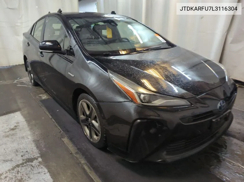 2020 Toyota Prius L/Le/Xle/Limited VIN: JTDKARFU7L3116304 Lot: 40782977