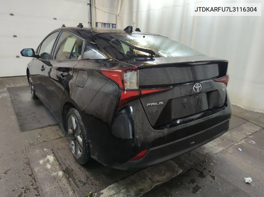 2020 Toyota Prius L/Le/Xle/Limited VIN: JTDKARFU7L3116304 Lot: 40782977