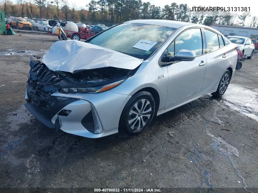 2020 Toyota Prius Prime Xle VIN: JTDKARFP9L3131381 Lot: 40790532